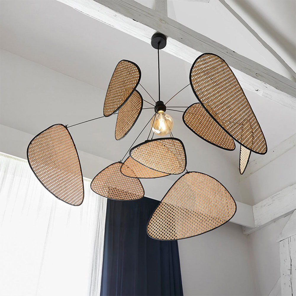 Modern Irregular Shape Rattan Kitchen Pendant Light - Cueteks