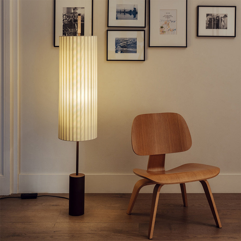 Japanese Style Fabric Wabi Sabi Dorica Floor Lamp - Cueteks