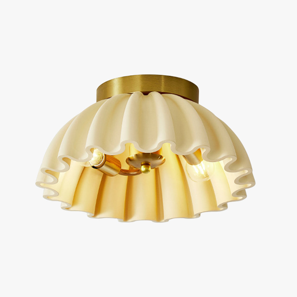 Vintage French Resin Entrance Ceiling Light - Cueteks