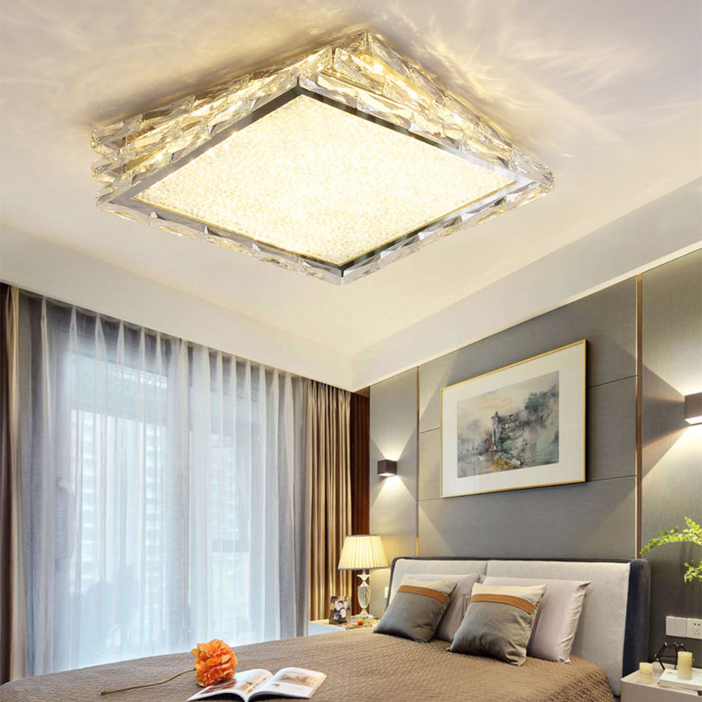 Luxury LED Dimmable Crystal Ceiling Lamp - Cueteks