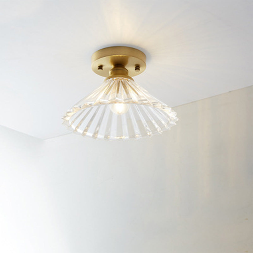 Simple Glass Semi Flush Ceiling Lights - Cueteks