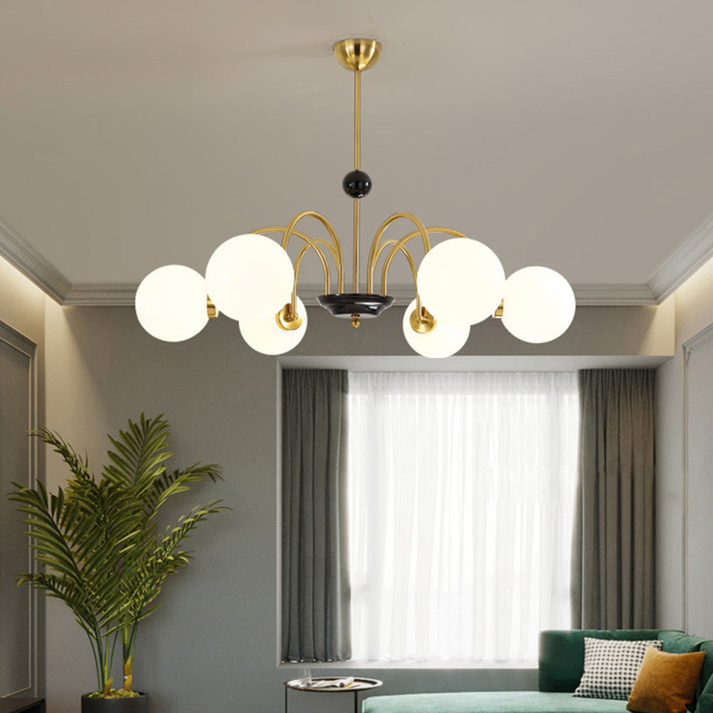 Chrome Chandelier Living Room Lighting Nordic Glass Chandelier - Cueteks