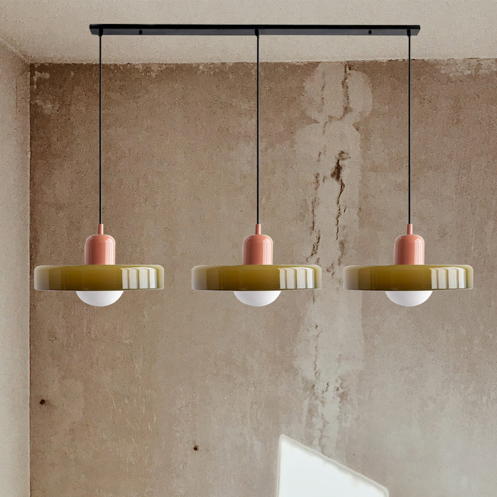 3 Heads Bauhaus Modern Simple Glass Pendant Light - Cueteks