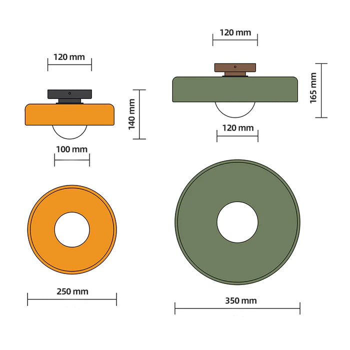 Modern Round Flush Mount Kitchen Ceiling Light - Cueteks