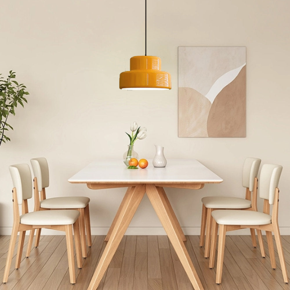 Bauhaus Vintage Orange Warm Pendant Light For Dining Room - Cueteks