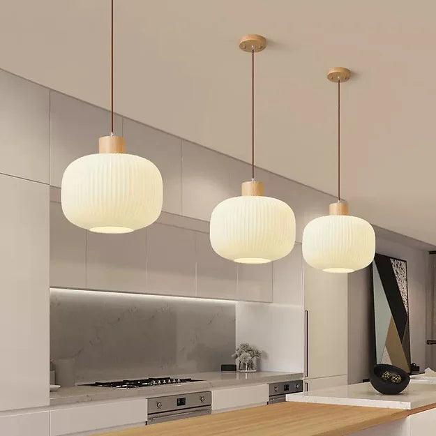 Vintage Milky White Glass Pendant Lights - Cueteks
