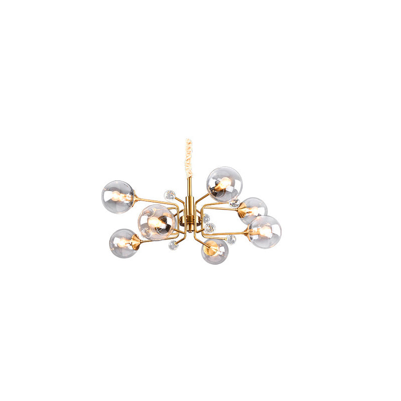 Gold Glass Modern LED chandelier - Cueteks