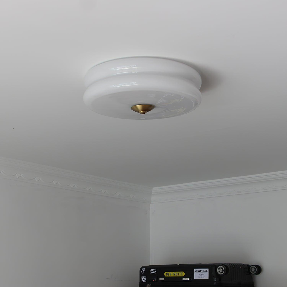 Art Deco Cream Cake Ceiling Light - Cueteks