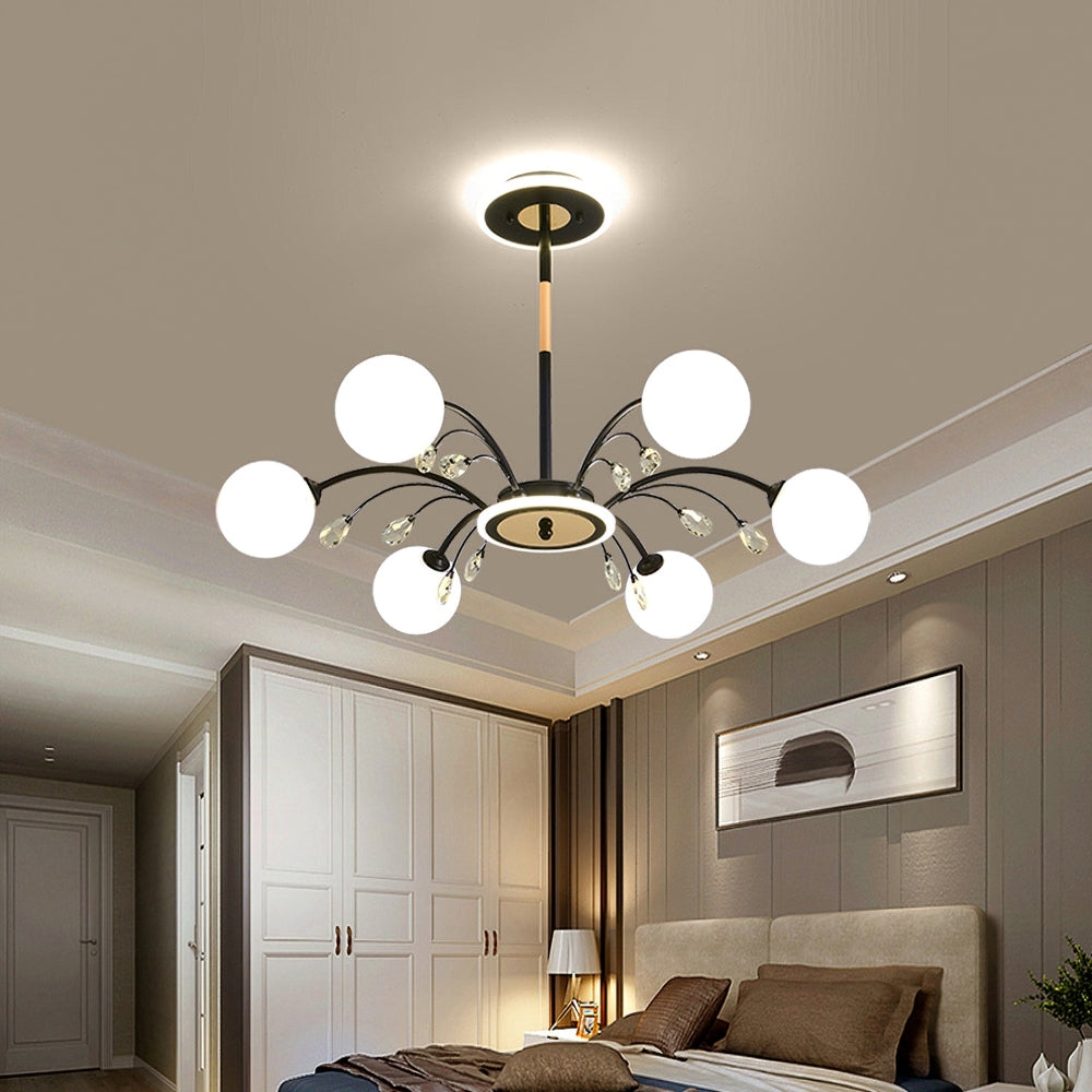 Luxurious Gold Glass Raindrop Chandeliers - Cueteks