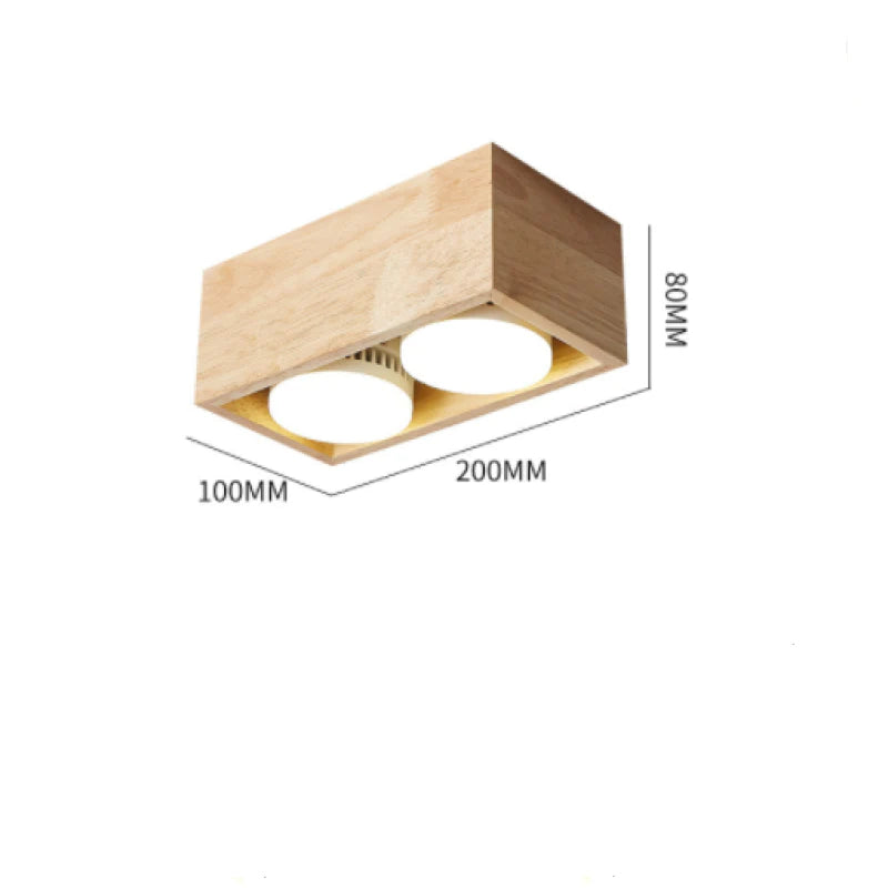 Ozawa Einfache LED Deckenleuchte aus Holz für Wohnzimmer, Schlafzimmer - Cueteks