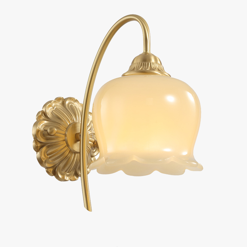 Creamy Copper Glass Wall Sconce - Cueteks