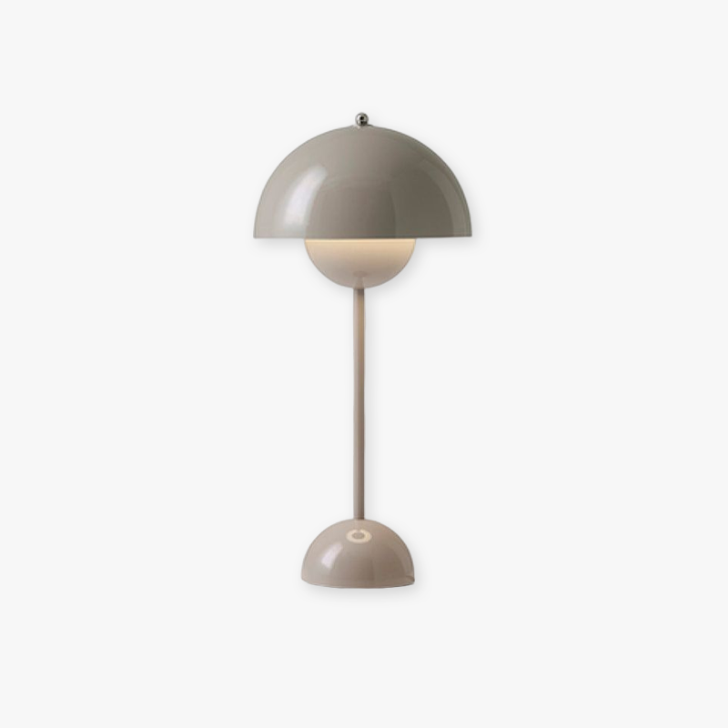 Morandi Mushroom Table Lamp, Rechargeable, Multi Colors, Metal - Cueteks
