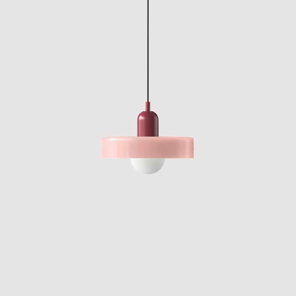 Morandi Disc Orb Bauhaus Colorful Glass Pendant Light - Cueteks