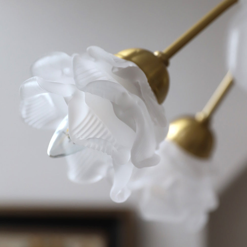 Modern French Retro Copper White Chandelier - Cueteks