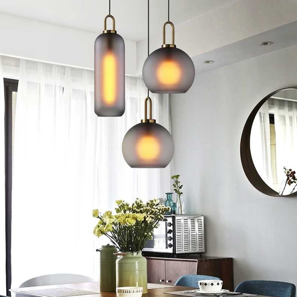 Modern Glass Living Room Pendant Light - Cueteks