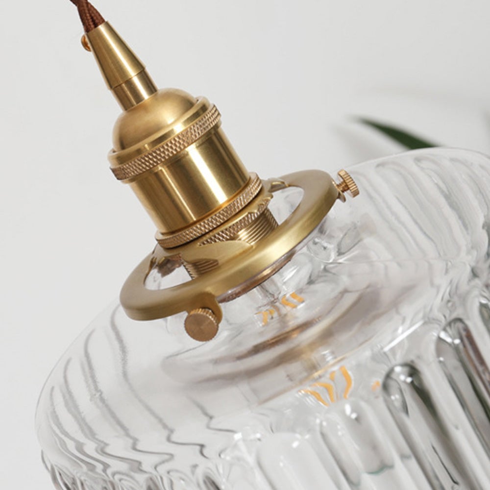 Vintage Stunning Cylinder Glass Pendant Light - Cueteks