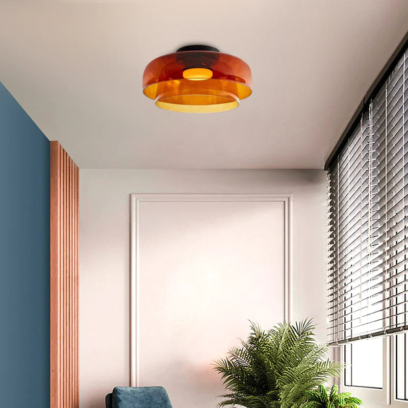 Nordic Designer Creative Personality Medieval Glass Ceiling Lamp - Cueteks