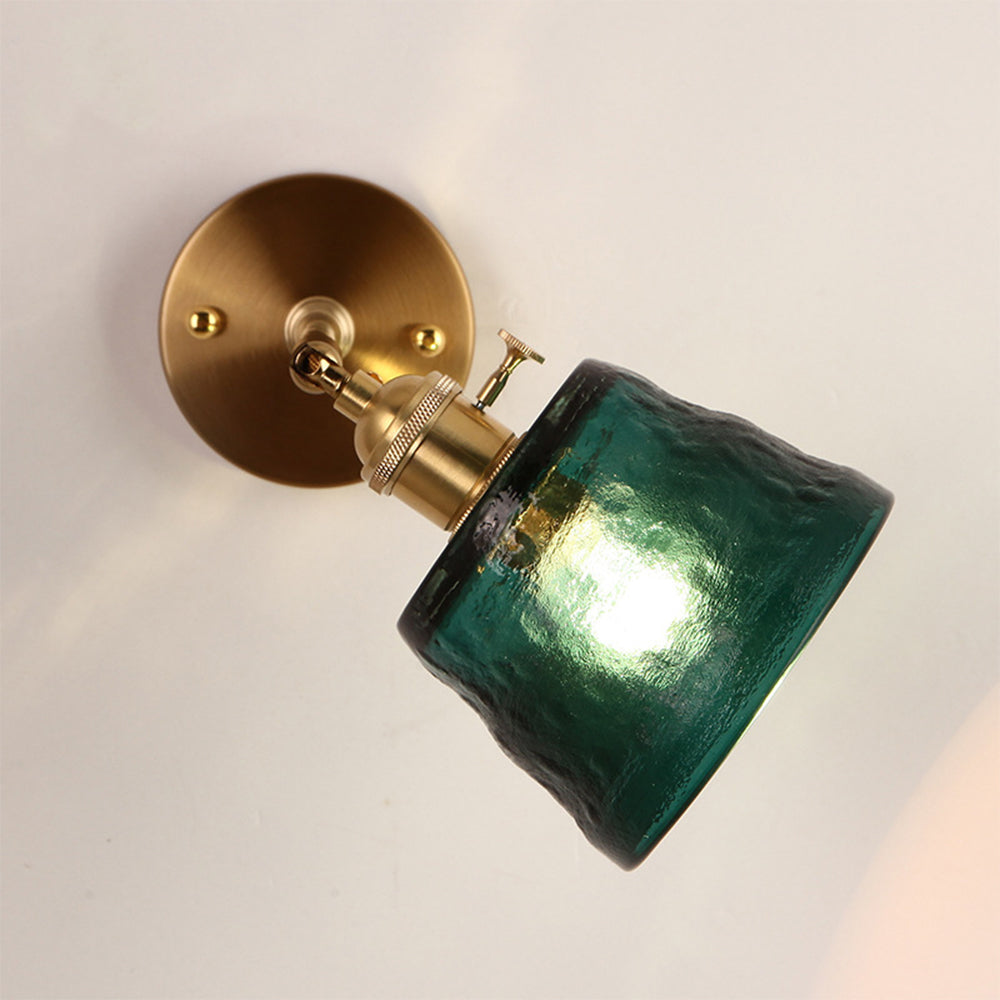 Vintage Glass Adjustable Wall Sconce - Cueteks