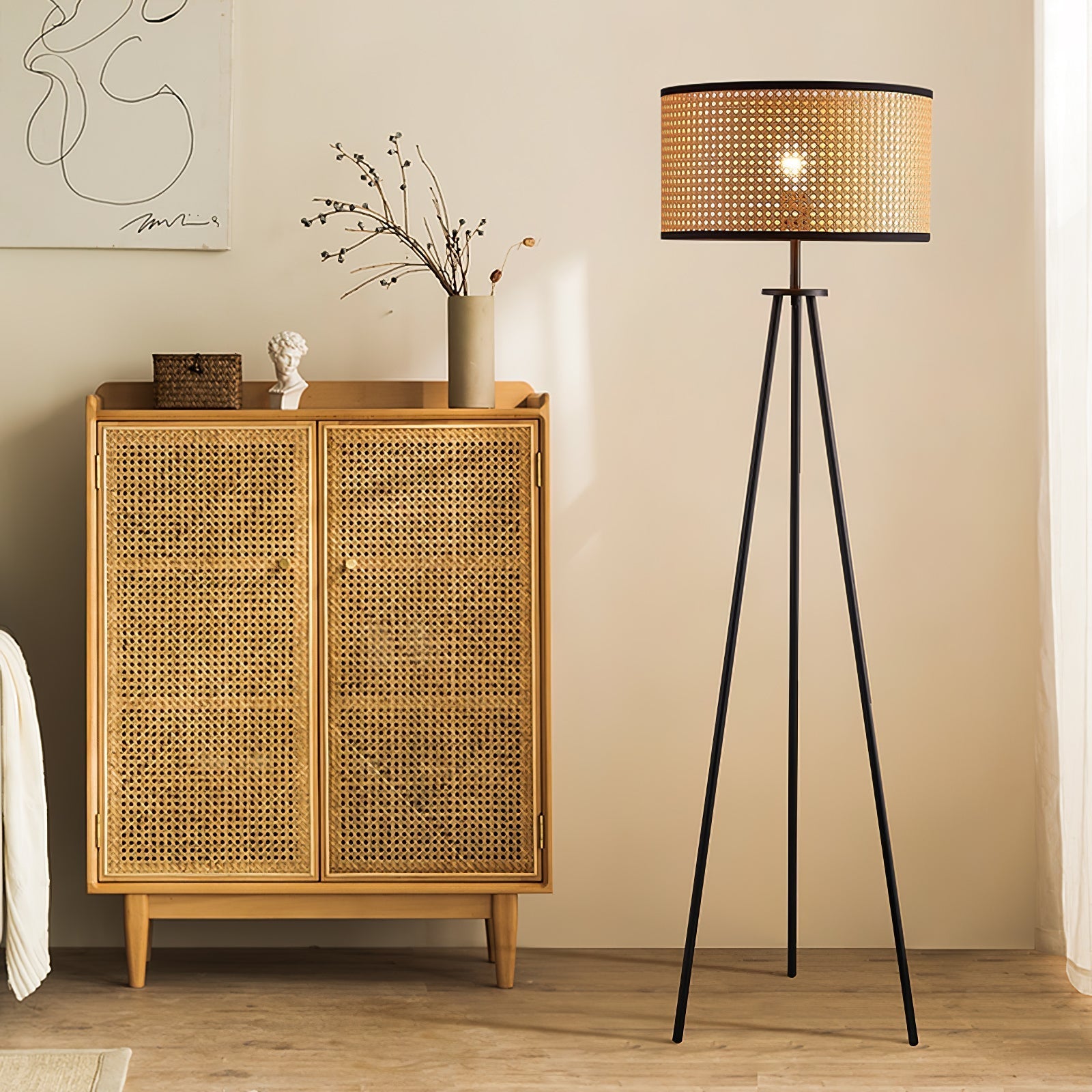 Wabi Sabi Nature Bamboo Floor Lamp - Cueteks