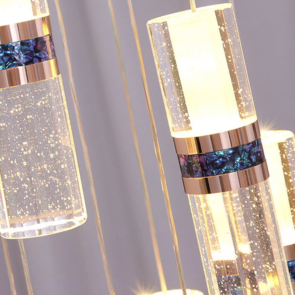 Luxury Crystal Staircase Long Chandelier - Cueteks