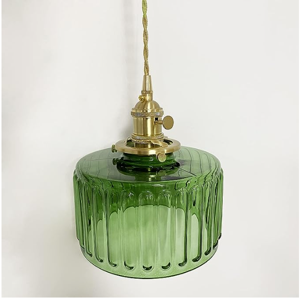 Nordic Retro 1 Light Glass Pendant Light - Cueteks