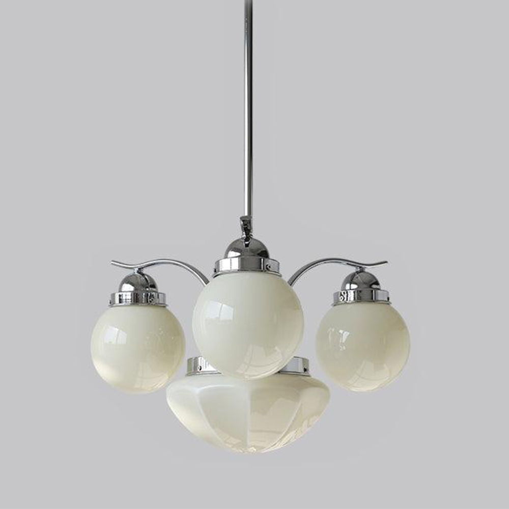 Vintage Ryttenberg Glass Chandelier - Cueteks
