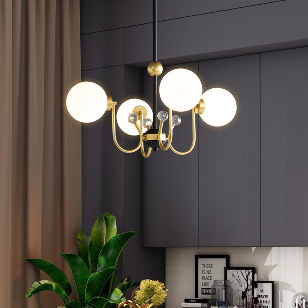 Black Adjustable Sputnik Chandeliers - Cueteks