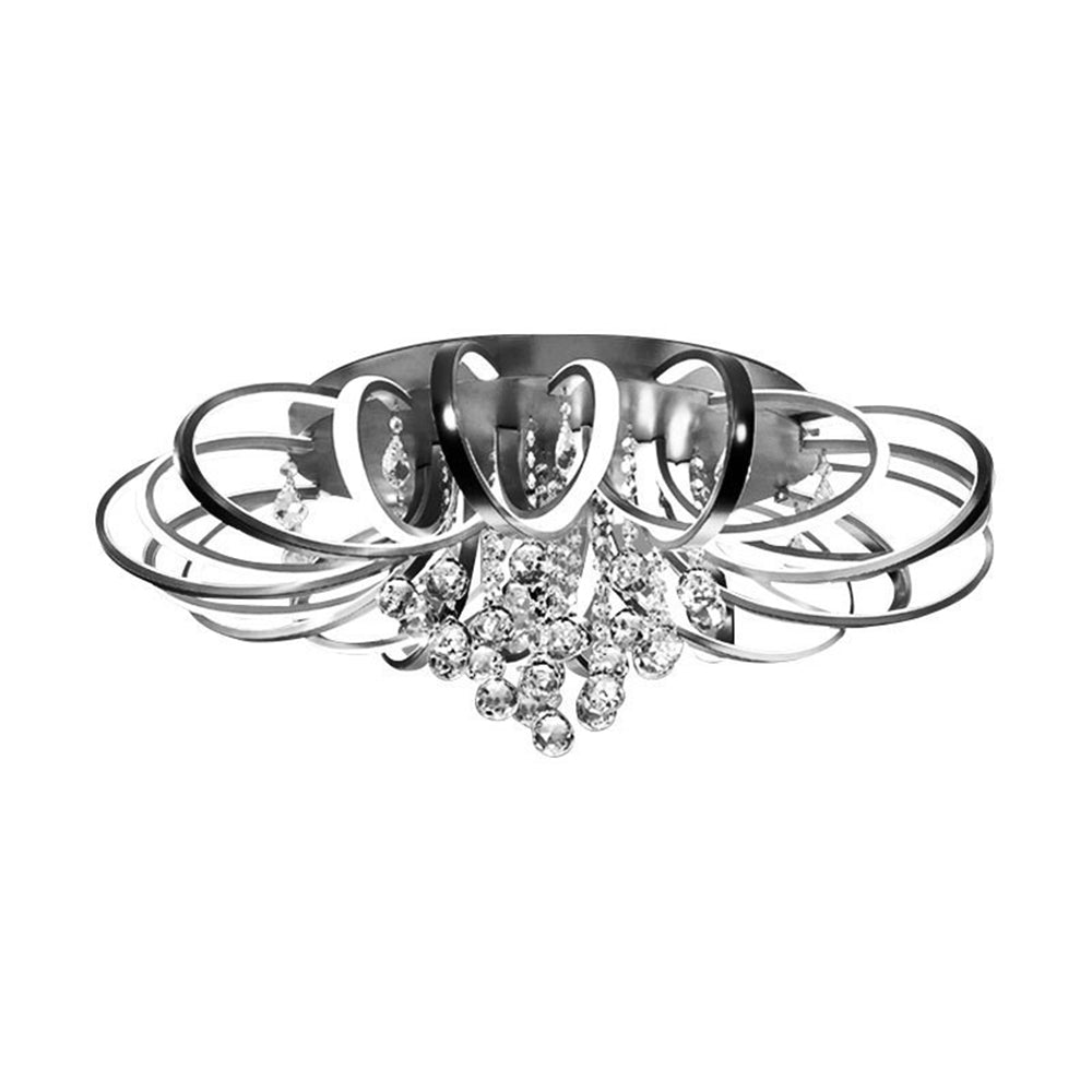 Modern Black Acrylic LED Flush Mount Ceiling Light - Cueteks