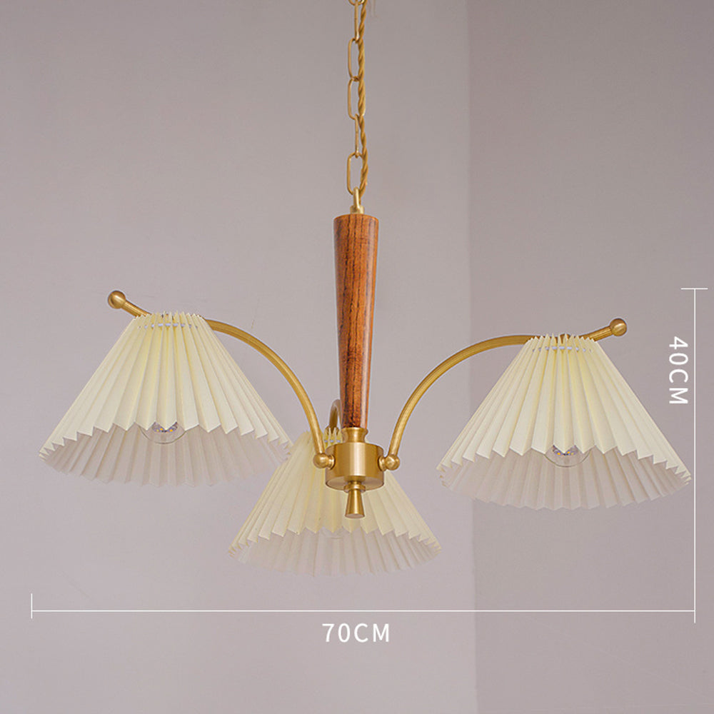 Decoration Pleated Lampshade Dining Room Chandelier Light - Cueteks