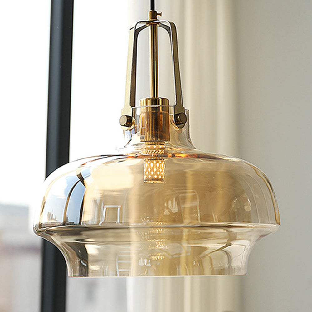 Modern Clear Fish Tank Shaped Glass Pendant Light - Cueteks