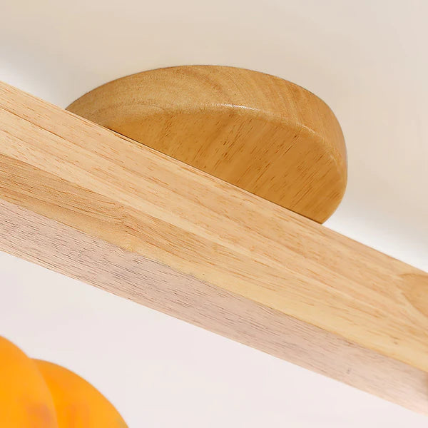 Eco-friendly Yellow Pumpkin Ceiling Lamp - Cueteks