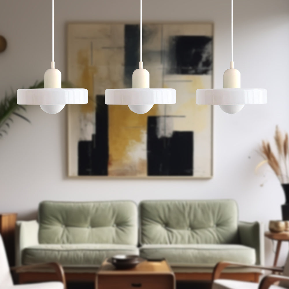 3 Heads Bauhaus Modern Simple Glass Pendant Light - Cueteks
