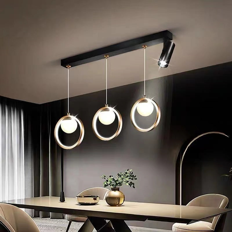 Moderne Nordische Ring Kronleuchter Pendelleuchte für Esszimmer & Restaurant - Cueteks