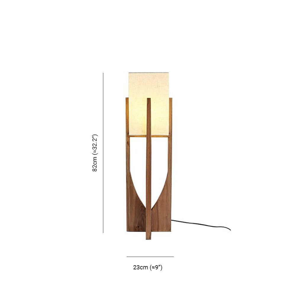 Ozawa Stehleuchte, Holz & Stoff - Cueteks