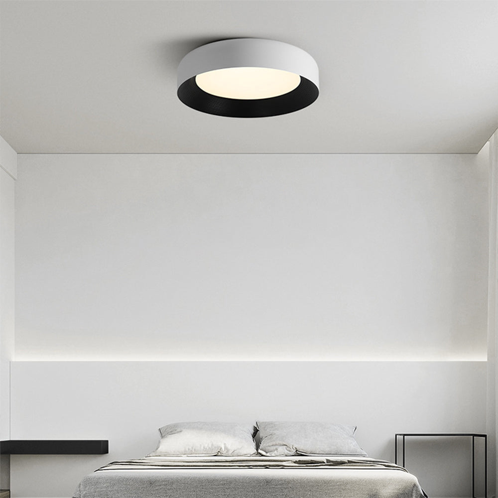 Modern LED Metal Ceiling Lamp Flush Mount Black Ceiling Light - Cueteks