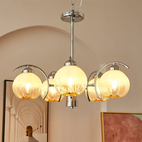 Modern Classic Flower Shape Glass Chandelier - Cueteks