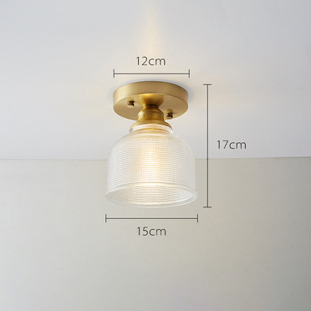Simple Glass Semi Flush Ceiling Lights - Cueteks