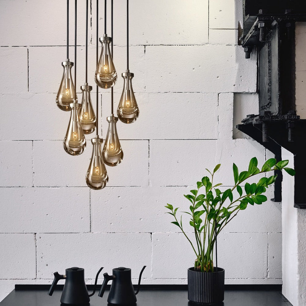 Modern Art Deco Raindrop Chandelier - Cueteks