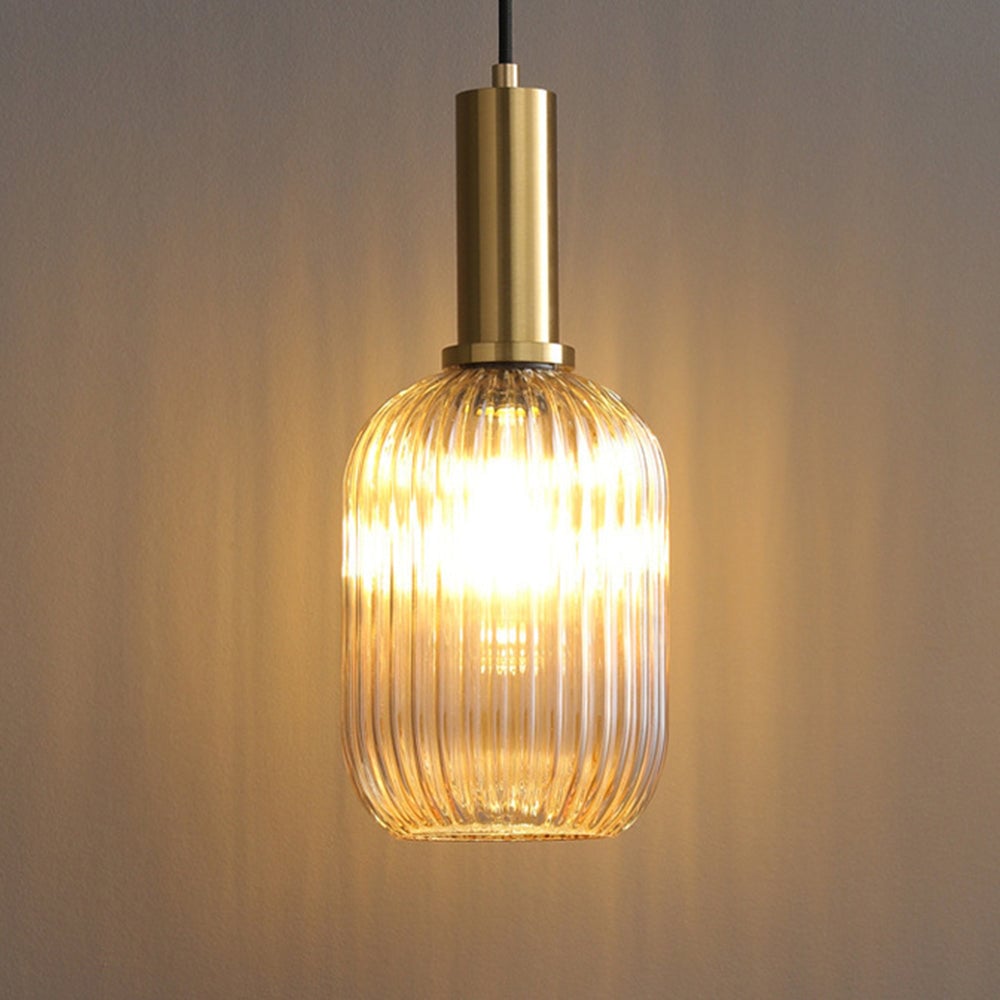 Vintage Stained Glass Lantern Shape Pendant Light - Cueteks