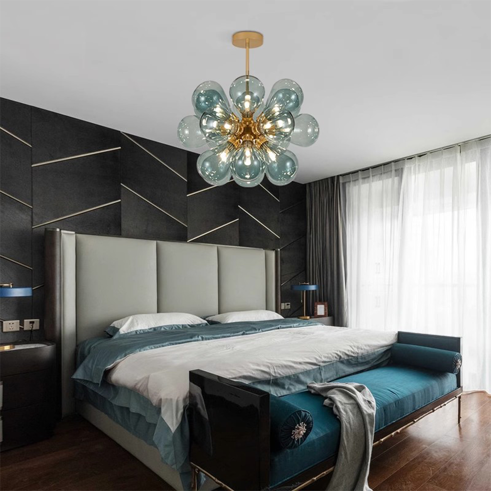 Design Bubble Glass Globe Sputnik Chandelier for Dining Room - Cueteks