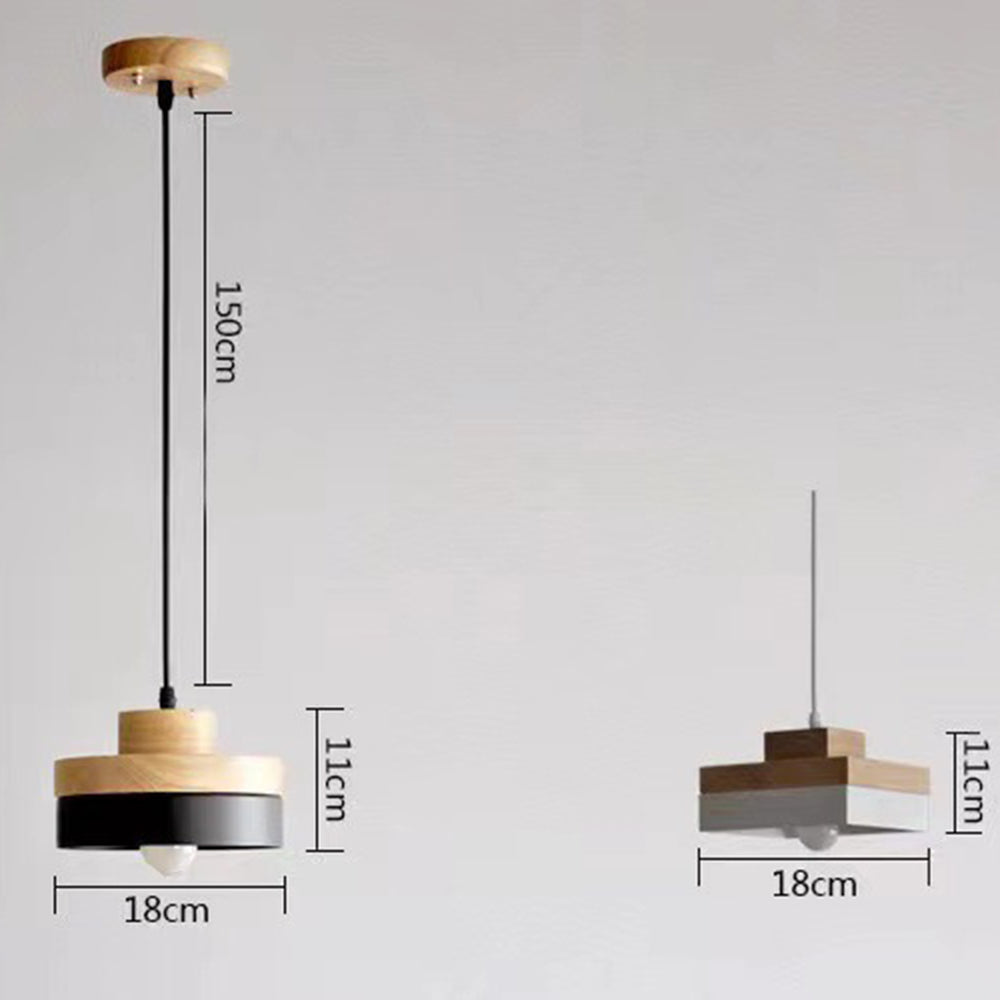 Industrial Wood Pendant Light - Cueteks