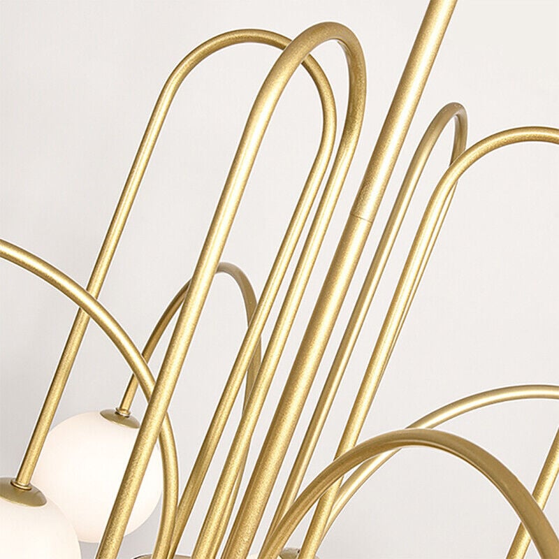 Art Deco Glass Ball Chandelier - Cueteks