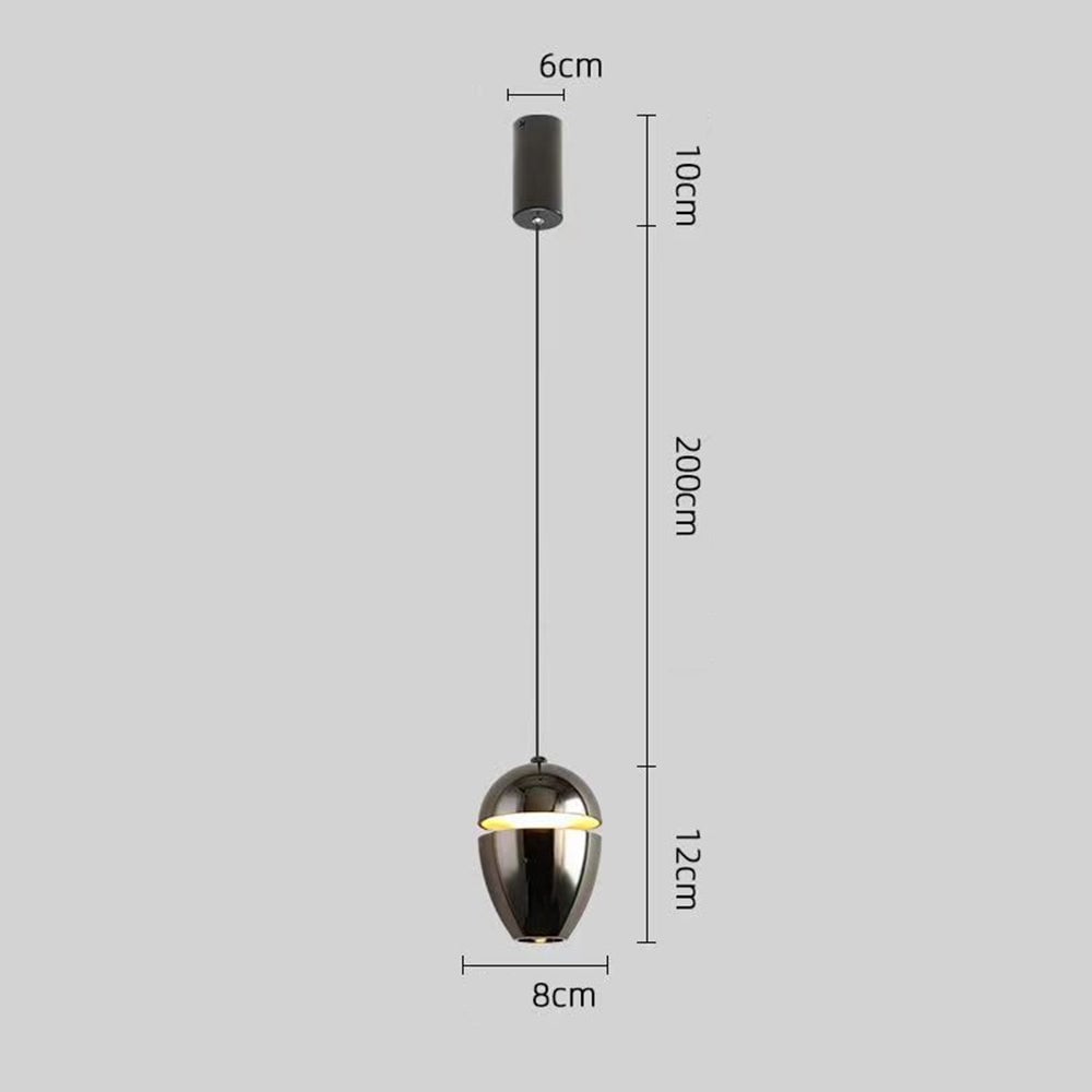 Simple Small 1-Light Bedside Pendant Light for Bedroom - Cueteks