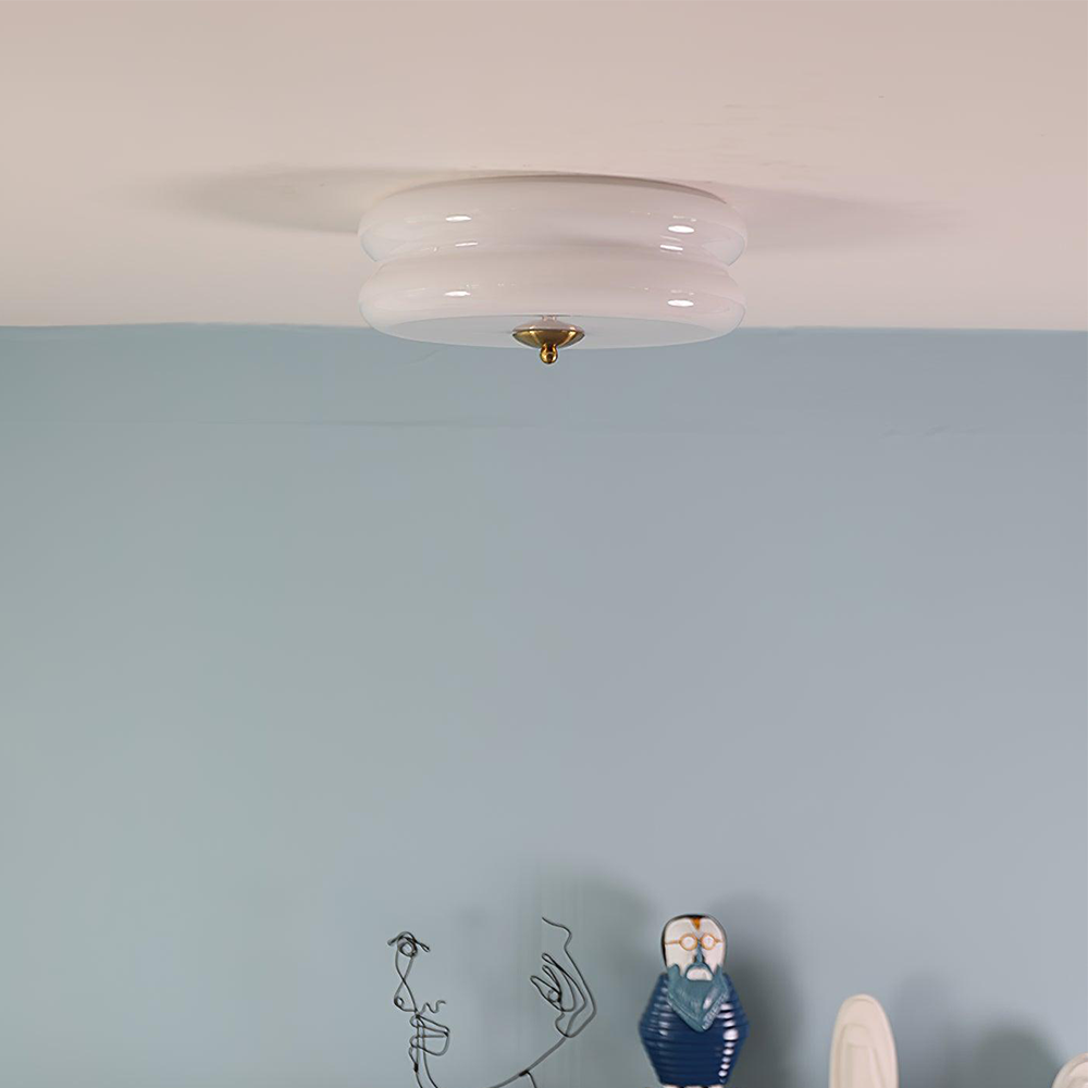 Art Deco Cream Cake Ceiling Light - Cueteks