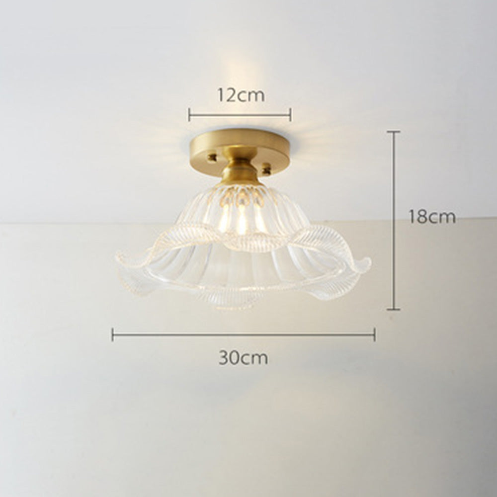 Simple Glass Semi Flush Ceiling Lights - Cueteks
