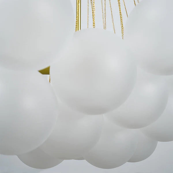 Bubble Chandelier Nordic Frosted Glass Ball Chandelier for Dining Room - Cueteks