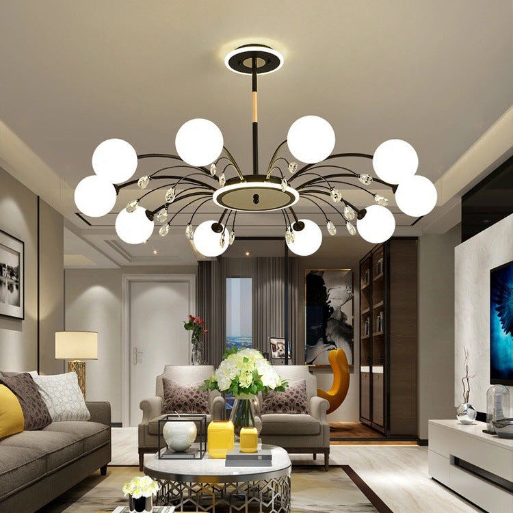 Luxurious Gold Glass Raindrop Chandeliers - Cueteks