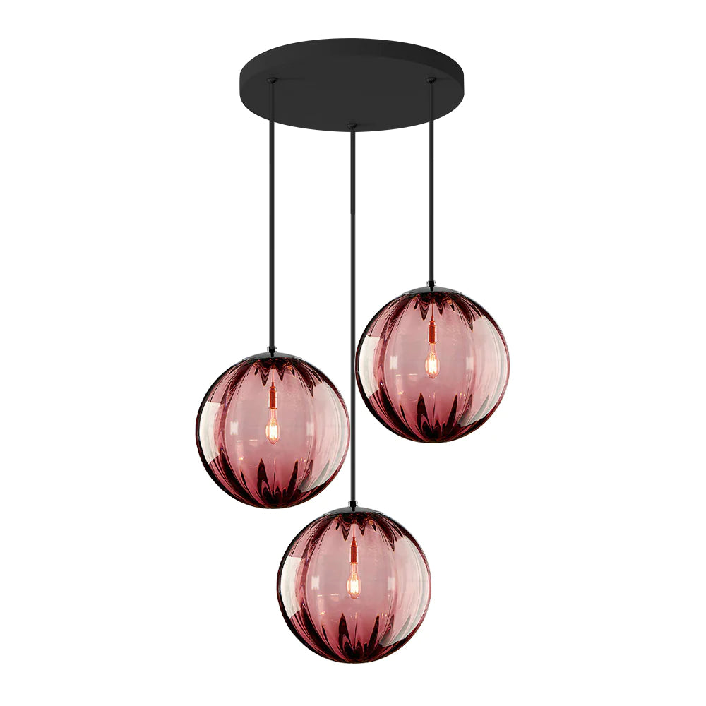 Modern Simple Round Glass Pendant Light - Cueteks