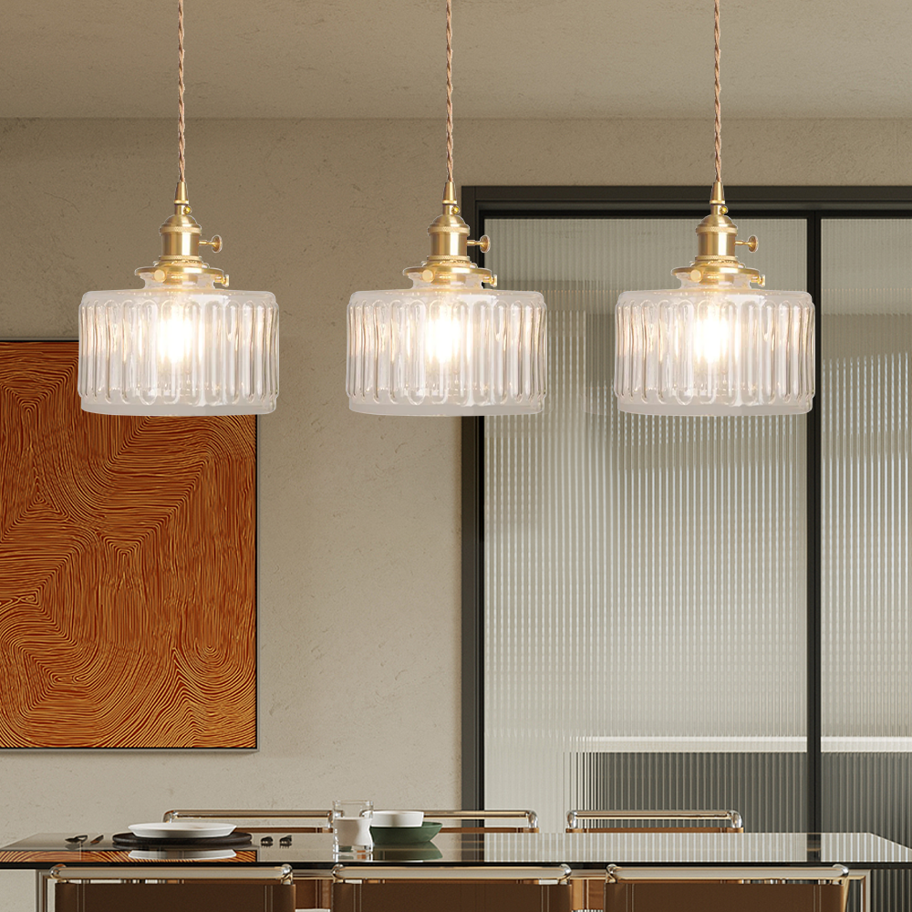 Nordic Retro 1 Light Glass Pendant Light - Cueteks