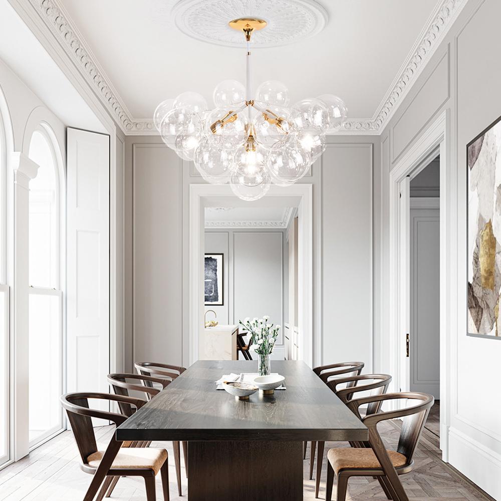 Large Glass Bubble Chandelier for Living Room - Cueteks